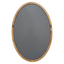 Load image into Gallery viewer, RADIANCE goods Contemporary Maple Wood Finish Oval Textured Framed Wall Mirror 32" Height