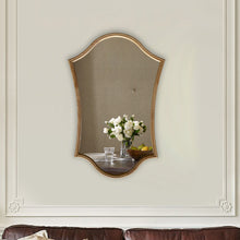 Load image into Gallery viewer, RADIANCE goods Contemporary Maple Wood Finish Dual-Arched Framed Wall Mirror 30" Height