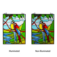 Load image into Gallery viewer, RADIANCE goods Animal Stained Glass Window Panel 25"x18.11"