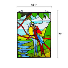 Load image into Gallery viewer, RADIANCE goods Animal Stained Glass Window Panel 25"x18.11"