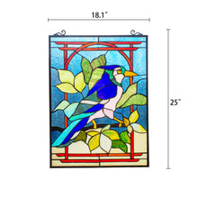 Load image into Gallery viewer, RADIANCE goods Animal Stained Glass Window Panel 25"x18.11"