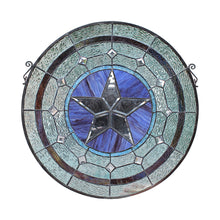 Load image into Gallery viewer, RADIANCE goods Star Stained Glass Window Panel 24"x24"