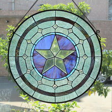 Load image into Gallery viewer, RADIANCE goods Star Stained Glass Window Panel 24"x24"
