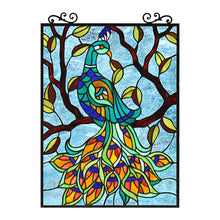 Load image into Gallery viewer, RADIANCE goods Animal Tiffany-Style Stained Glass Verical Hanging Window Panel 25" Tall