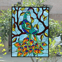 Load image into Gallery viewer, RADIANCE goods Animal Tiffany-Style Stained Glass Verical Hanging Window Panel 25" Tall