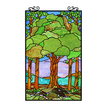 Load image into Gallery viewer, RADIANCE goods Tiffany-Style Stained Glass Verical Hanging Window Panel 33" Tall