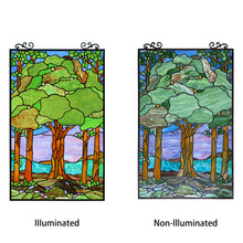 Load image into Gallery viewer, RADIANCE goods Tiffany-Style Stained Glass Verical Hanging Window Panel 33" Tall