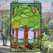 Load image into Gallery viewer, RADIANCE goods Tiffany-Style Stained Glass Verical Hanging Window Panel 33" Tall
