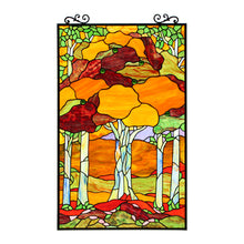 Load image into Gallery viewer, RADIANCE goods Tiffany-Style Stained Glass Verical Hanging Window Panel 33" Tall