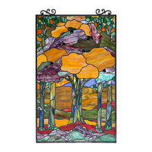 Load image into Gallery viewer, RADIANCE goods Tiffany-Style Stained Glass Verical Hanging Window Panel 33" Tall