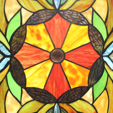 Load image into Gallery viewer, RADIANCE goods Victorian Stained Glass Window Panel 24.61"x17.72"