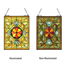 Load image into Gallery viewer, RADIANCE goods Victorian Stained Glass Window Panel 24.61"x17.72"