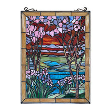Load image into Gallery viewer, RADIANCE goods Landscape Stained Glass Window Panel 25"x17.72"