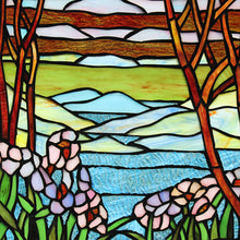 Load image into Gallery viewer, RADIANCE goods Landscape Stained Glass Window Panel 25"x17.72"