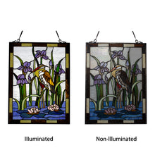 Load image into Gallery viewer, RADIANCE goods Animal Stained Glass Window Panel 25"x18.11"