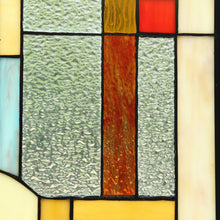 Load image into Gallery viewer, RADIANCE goods Geometric Stained Glass Window Panel 25"x17.72"