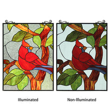 Load image into Gallery viewer, RADIANCE goods Animal Stained Glass Window Panel 24.8"x17.72"