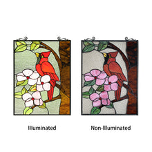 Load image into Gallery viewer, RADIANCE goods Animal Stained Glass Window Panel 24.8"x17.72"