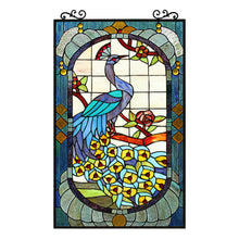 Load image into Gallery viewer, RADIANCE goods Animal Stained Glass Window Panel 33"x19.88"