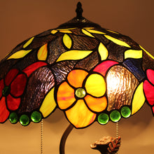 Load image into Gallery viewer, RADIANCE goods Tiffany-Style 2 Light Floral Table Lamp 16" Width