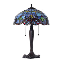 Load image into Gallery viewer, RADIANCE goods Tiffany-Style 2-Light Victorian Stained Glass Table Lamp 16" Shade