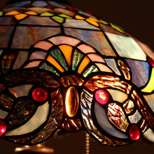 Load image into Gallery viewer, RADIANCE goods Tiffany-Style 2-Light Victorian Stained Glass Table Lamp 16" Shade