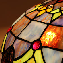 Load image into Gallery viewer, RADIANCE goods Tiffany-Style 2-Light Victorian Stained Glass Table Lamp 16" Shade
