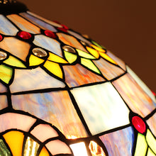 Load image into Gallery viewer, RADIANCE goods Tiffany-Style 2-Light Victorian Stained Glass Table Lamp 16" Shade