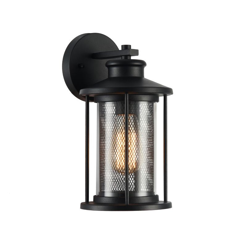 RADIANCE goods 1 Light Textured Black Outdoor Wall Sconce 11
