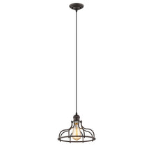 Load image into Gallery viewer, RADIANCE goods Industrial-Style 1 Light Rubbed Bronze Ceiling Pendant 10&quot; Wide
