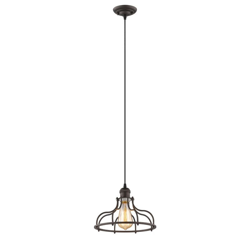 RADIANCE goods Industrial-Style 1 Light Rubbed Bronze Ceiling Pendant 10