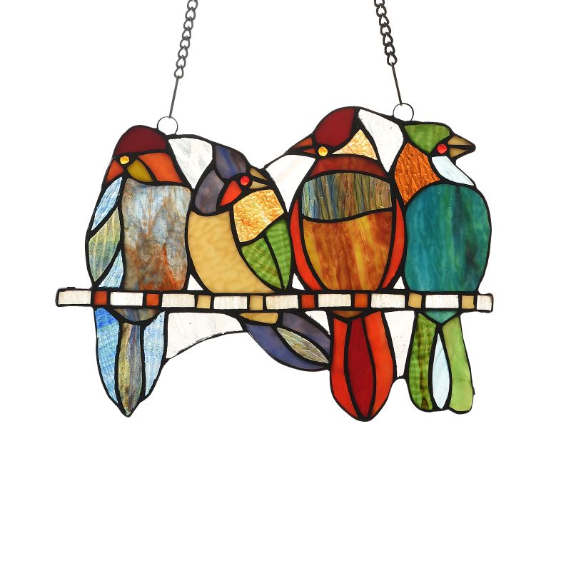 RADIANCE goods Animal Stained Glass Window Panel 13