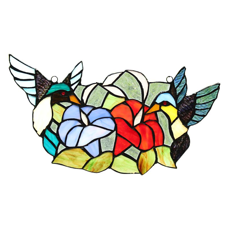 RADIANCE goods Animal Stained Glass Window Panel 15