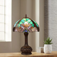 Load image into Gallery viewer, RADIANCE goods Tiffany-Style Antique Dark Bronze 1-Light Victorian Table Lamp 12&quot; Shade
