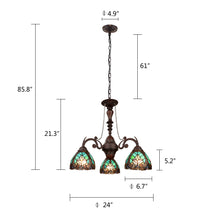 Load image into Gallery viewer, RADIANCE goods Victorian-Style 3-Light Antique Dark Bronze Finish Mini Chandelier 24&quot; Wide
