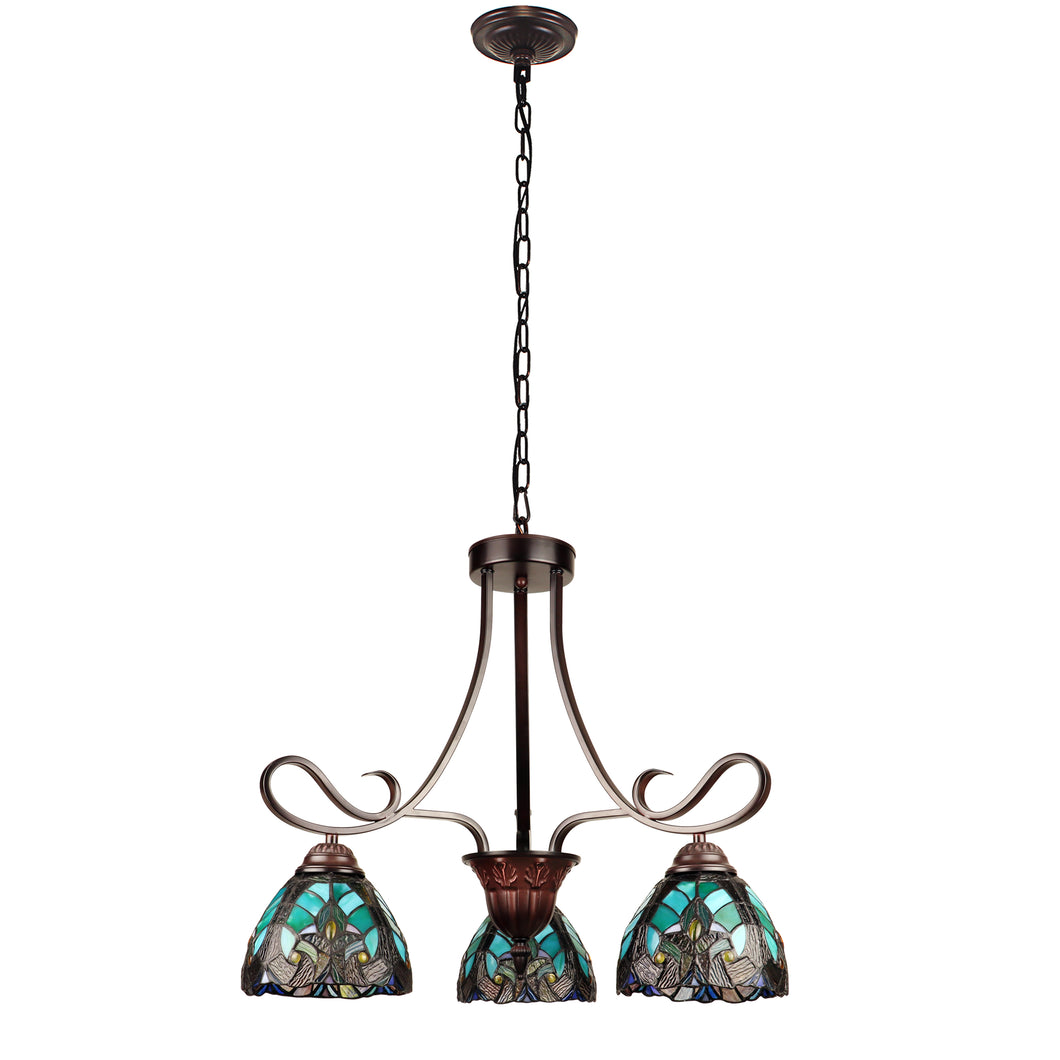 RADIANCE goods Victorian-Style 3-Light Antique Dark Bronze Finish Mini Chandelier 25
