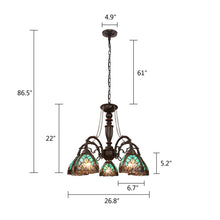 Load image into Gallery viewer, RADIANCE goods Victorian-Style 5-Light Antique Dark Bronze Finish Large Chandelier 27&quot; Wide
