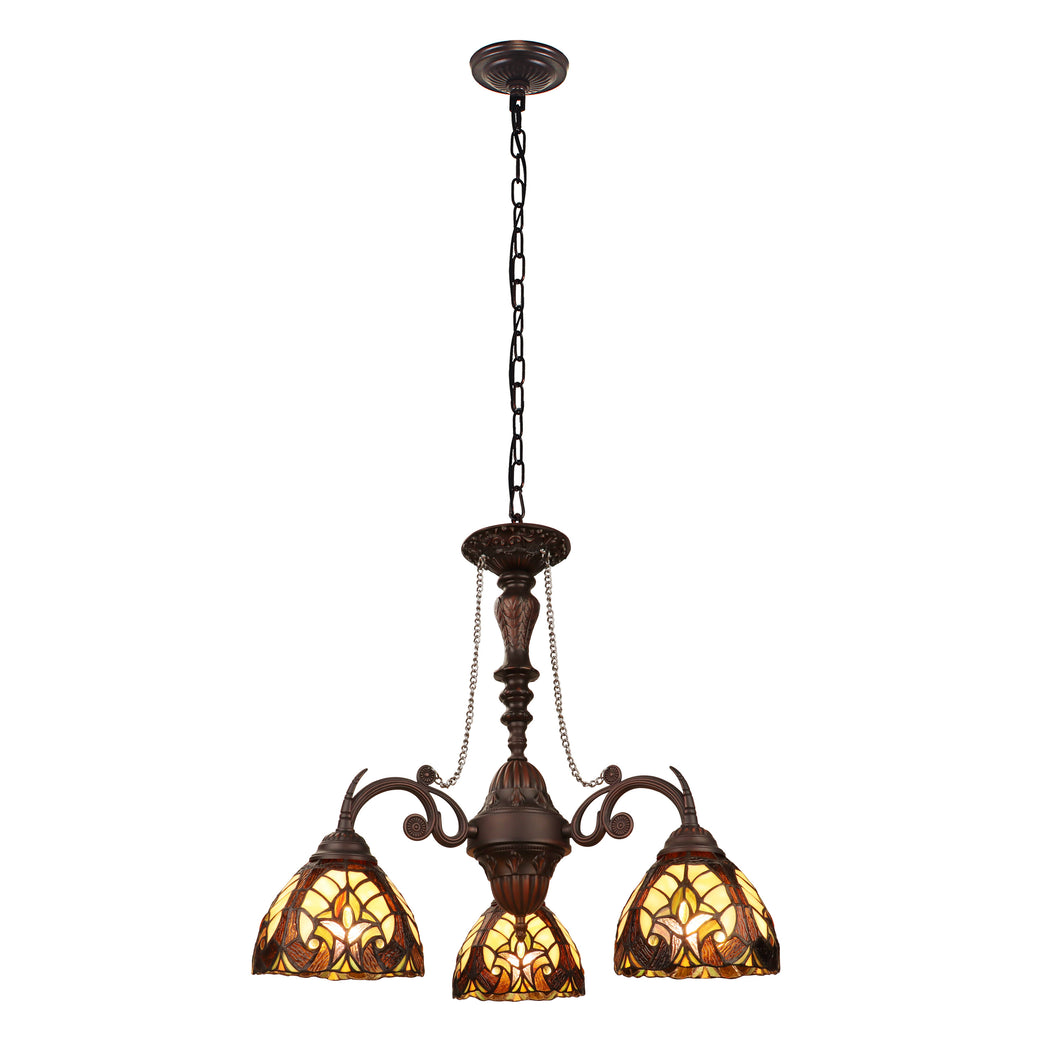 RADIANCE goods Victorian-Style 3-Light Antique Dark Bronze Finish Mini Chandelier 24