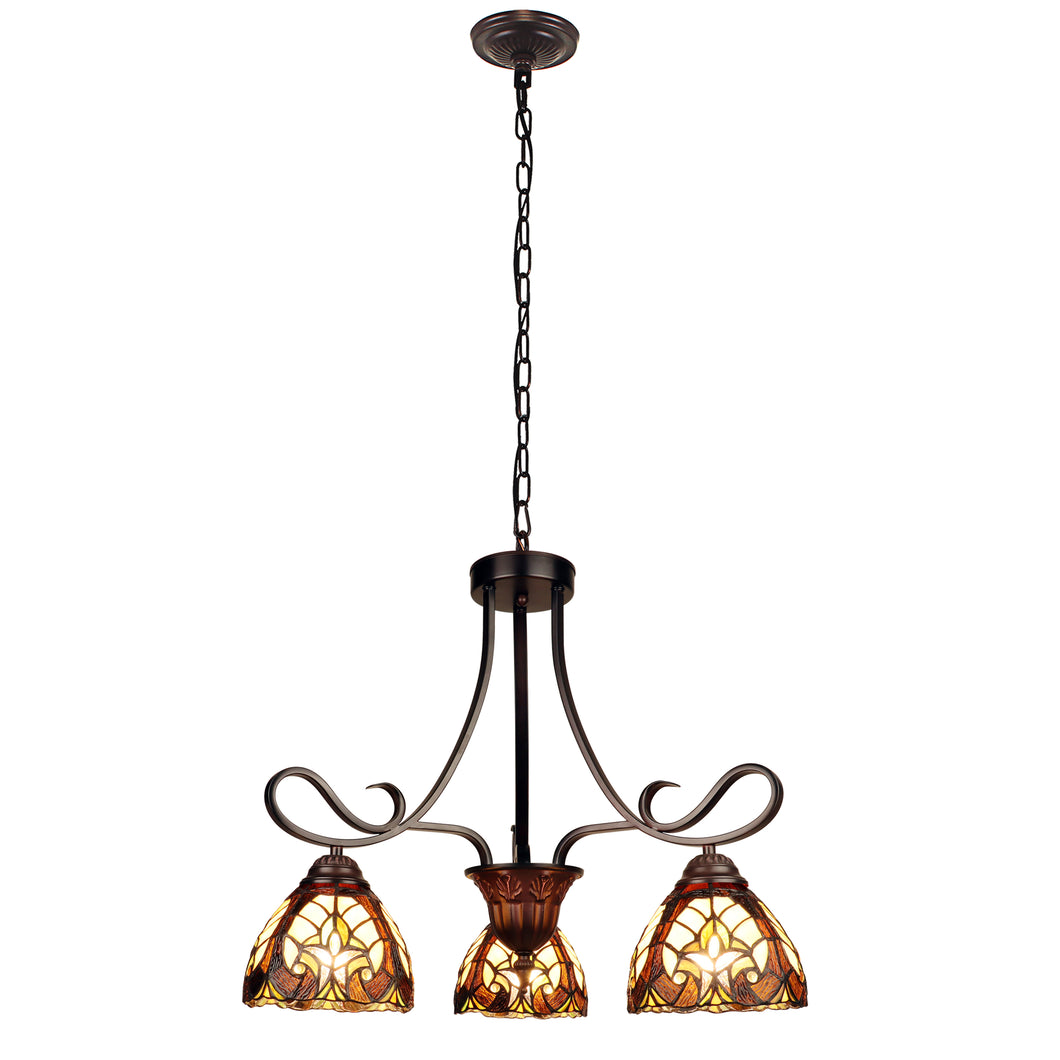 RADIANCE goods Victorian-Style 3-Light Antique Dark Bronze Finish Mini Chandelier 25