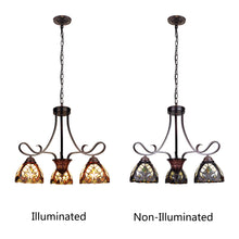 Load image into Gallery viewer, RADIANCE goods Victorian-Style 3-Light Antique Dark Bronze Finish Mini Chandelier 25&quot; Wide
