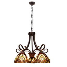 Load image into Gallery viewer, RADIANCE goods Victorian-Style 5-Light Antique Dark Bronze Finish Large Chandelier 25&quot; Wide
