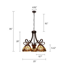 Load image into Gallery viewer, RADIANCE goods Victorian-Style 5-Light Antique Dark Bronze Finish Large Chandelier 25&quot; Wide
