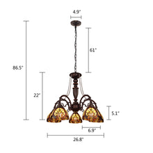 Load image into Gallery viewer, RADIANCE goods Victorian-Style 5-Light Antique Dark Bronze Finish Large Chandelier 27&quot; Wide
