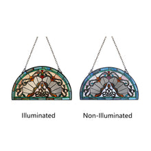 Load image into Gallery viewer, RADIANCE goods Tiffany-Style Victorian Stained-Glass Window Panel 12.5&quot; Height
