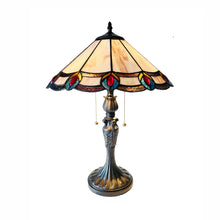 Load image into Gallery viewer, RADIANCE goods Tiffany-Style 2-Light Geometric Table Lamp 16&quot; Shade
