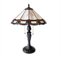 Load image into Gallery viewer, RADIANCE goods Tiffany-Style 2-Light Geometric Table Lamp 16&quot; Shade

