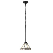 Load image into Gallery viewer, RADIANCE goods Mission-Style 1 Light Blackish-Bronze Finish Mini Pendant Ceiling Fixture 8&quot; Wide
