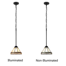 Load image into Gallery viewer, RADIANCE goods Mission-Style 1 Light Blackish-Bronze Finish Mini Pendant Ceiling Fixture 8&quot; Wide
