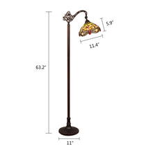 Load image into Gallery viewer, RADIANCE goods 1 Light Antique Dark Bronze Finish Reading Floor Lamp 11&quot; Shade
