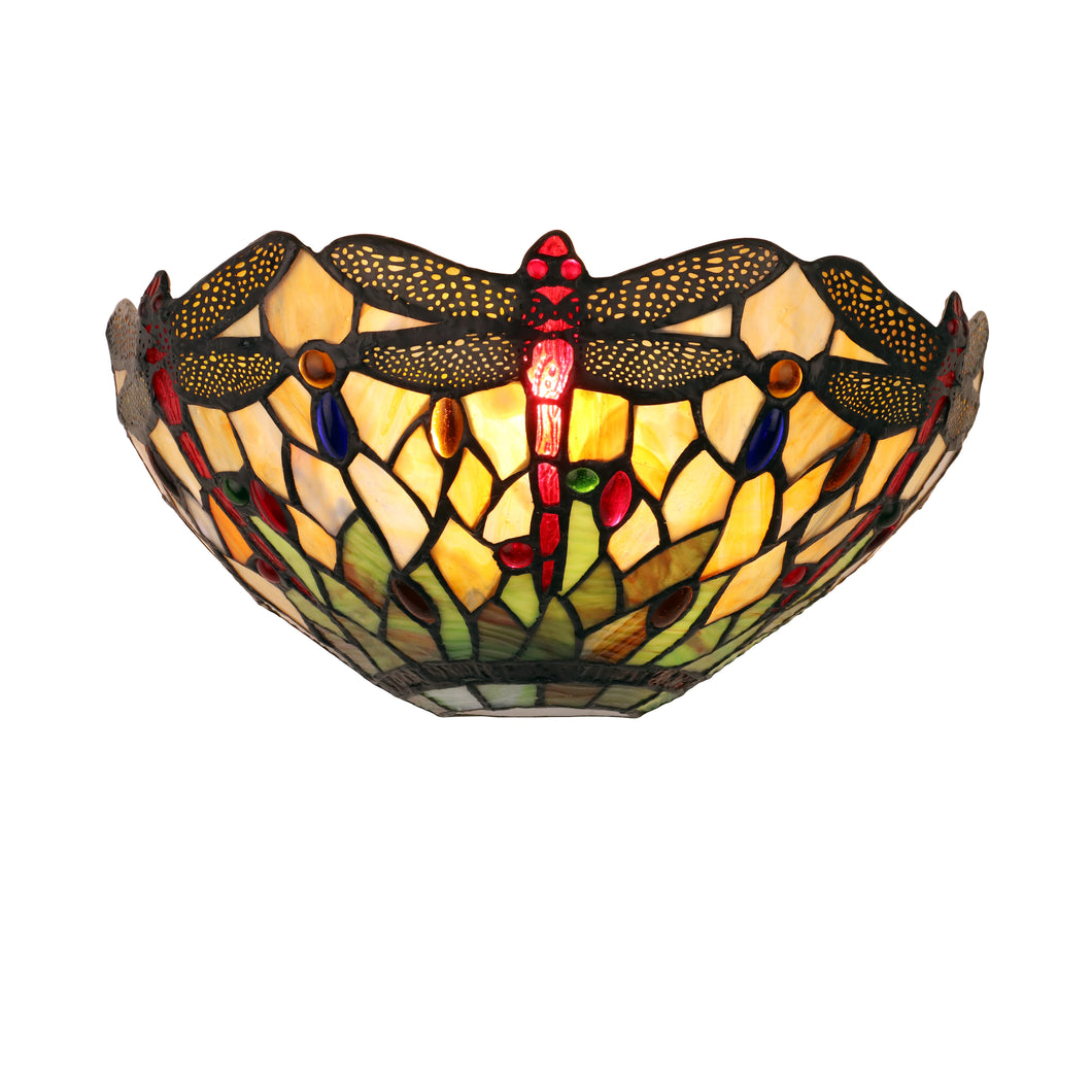 RADIANCE Goods Dragonfly-Style 1-Light Black Finish Wall Sconce 12